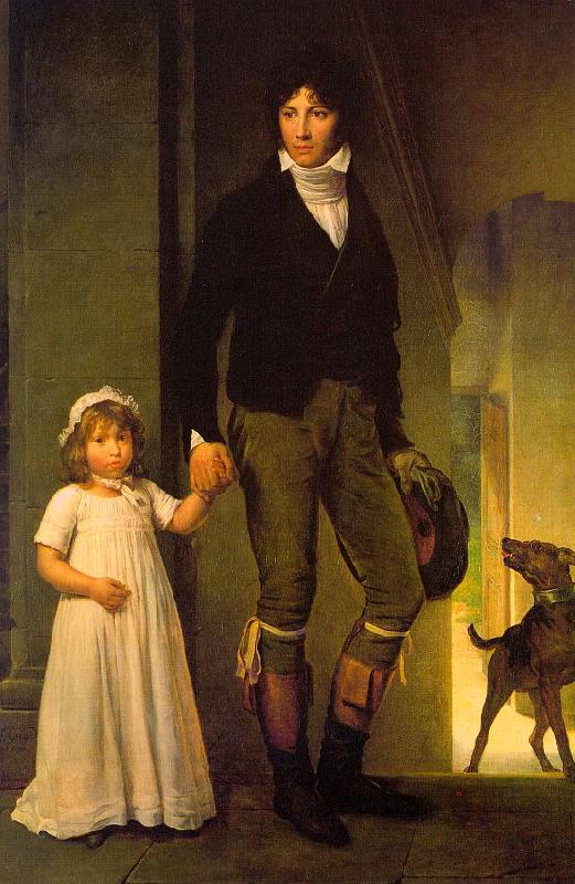 Baron Francois  Gerard Jean-Baptiste Isabey and his Daughter Germany oil painting art